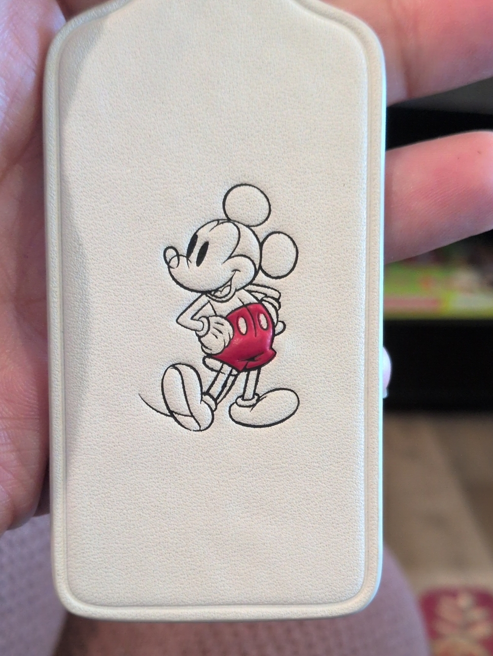 Coach X Disney Mickey Mouse Hang Tag Bag Charm White With Red